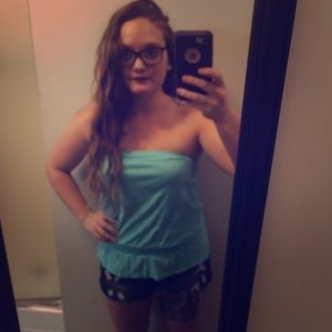 Blue halter top